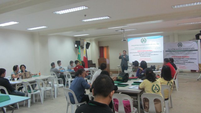 Back to Back Training-Enhancing the Nurse Leader's Role in Public Relations and Media Communications and Retooling PNA Officers on CPD Accreditation (June 27-29, 2014)