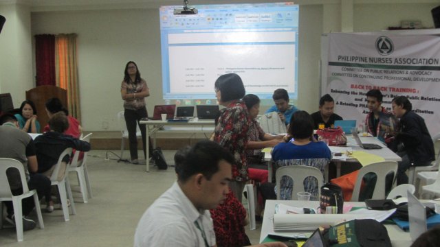 Back to Back Training-Enhancing the Nurse Leader's Role in Public Relations and Media Communications and Retooling PNA Officers on CPD Accreditation (June 27-29, 2014)